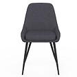 ID MARKET - Lot de 6 chaises THALYA en tissu gris avec accoudoirs - vignette
