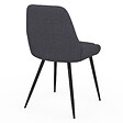 ID MARKET - Lot de 6 chaises THALYA en tissu gris avec accoudoirs - vignette