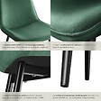 TECTAKE - Lot de 4 chaises Rembourrées aspect velours ergonomiques vert foncé - vignette