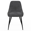 ID MARKET - Lot de 4 chaises THALYA en velours gris foncé avec accoudoirs - vignette