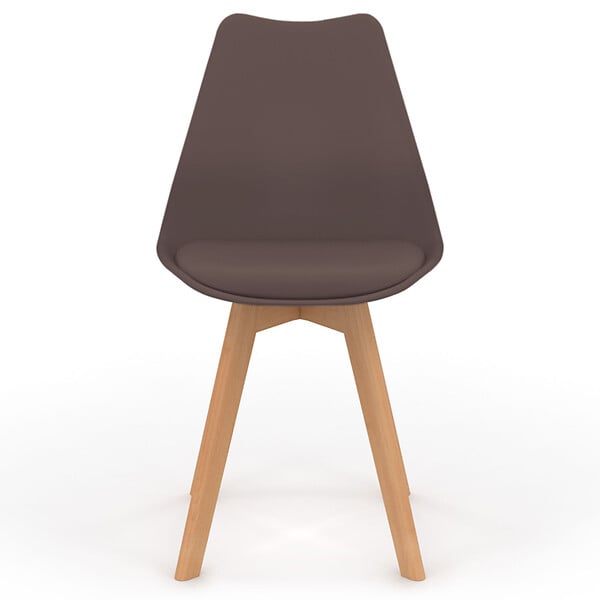 ID MARKET - Lot de 6 chaises scandinaves SARA mix color taupe, beige et blanc - large