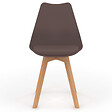 ID MARKET - Lot de 6 chaises scandinaves SARA mix color taupe, beige et blanc - vignette