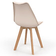 ID MARKET - Lot de 6 chaises scandinaves SARA mix color taupe, beige et blanc - vignette