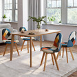 ID MARKET - Lot de 4 chaises scandinaves SARA motifs patchworks multi-couleurs - vignette