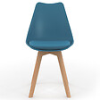 ID MARKET - Lot de 8 chaises scandinaves SARA mix color blanc x2, gris clair x2, gris foncé x2, bleu canard x2 - vignette
