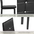 TECTAKE - Lot de 8 chaises avec strass revêtement en cuir synthétique noir - vignette