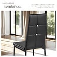 TECTAKE - Lot de 8 chaises avec strass revêtement en cuir synthétique noir - vignette