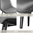TECTAKE - Lot de 2 chaises Rembourrées aspect velours assise Ergonomique gris - vignette