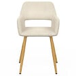 ID MARKET - Lot de 2 chaises de salle à manger, fauteuils de table HOLY en velours beige - vignette