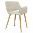 ID MARKET - Lot de 2 chaises de salle à manger, fauteuils de table HOLY en velours beige - vignette