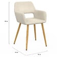 ID MARKET - Lot de 2 chaises de salle à manger, fauteuils de table HOLY en velours beige - vignette