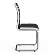 ID MARKET - Lot de 4 chaises PIA noires et blanches pour salle à manger - vignette