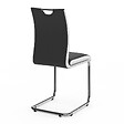 ID MARKET - Lot de 4 chaises PIA noires et blanches pour salle à manger - vignette