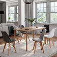 ID MARKET - Lot de 6 chaises scandinaves SARA mix color gris clair, blanc, gris foncé x2, noir x2 - vignette
