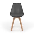 ID MARKET - Lot de 6 chaises scandinaves SARA mix color gris clair, blanc, gris foncé x2, noir x2 - vignette
