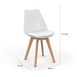ID MARKET - Lot de 6 chaises scandinaves SARA mix color gris clair, blanc, gris foncé x2, noir x2 - vignette