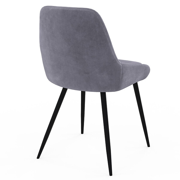 ID MARKET - Lot de 4 chaises THALYA en velours mix color crème, gris clair, gris foncé, rose avec accoudoirs - large