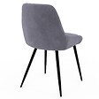 ID MARKET - Lot de 4 chaises THALYA en velours mix color crème, gris clair, gris foncé, rose avec accoudoirs - vignette