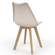 ID MARKET - Lot de 6 chaises scandinaves SARA beige, blanc et velours patchworks marron et beige - vignette