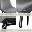 TECTAKE - Lot de 6 chaises Rembourrées aspect velours assise Ergonomique gris - vignette