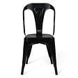 ID MARKET - Lot de 2 chaises LENY métal noir mat empilable aspect brut factory - vignette