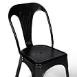 ID MARKET - Lot de 2 chaises LENY métal noir mat empilable aspect brut factory - vignette