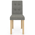 ID MARKET - Lot de 6 chaises POLGA capitonnées grises pour salle à manger - vignette