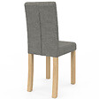 ID MARKET - Lot de 6 chaises POLGA capitonnées grises pour salle à manger - vignette
