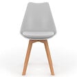 ID MARKET - Lot de 6 chaises scandinaves SARA mix color gris clair, blanc, gris foncé x2, jaune x2 - vignette