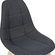 ID MARKET - Lot de 4 chaises scandinaves GABY grises en tissu pour salle à manger - vignette