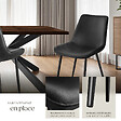 TECTAKE - Lot de 8 chaises Rembourrées aspect velours assise Ergonomique noir - vignette