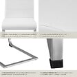 TECTAKE - Lot 6 chaises de salle à manger rembourrées pieds en métal blanc - vignette