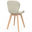 ID MARKET - Lot de 6 chaises ROBINE en tissu mix color gris foncéx2, terracotta x2, beige x2 - vignette