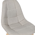 ID MARKET - Lot de 4 chaises scandinaves GABY beige en tissu pour salle à manger - vignette