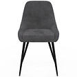 ID MARKET - Lot de 6 chaises THALYA en velours gris foncé avec accoudoirs - vignette