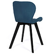 ID MARKET - Lot de 4 chaises ROBINE en velours mix color bleu, gris foncé, gris clair et jaune - vignette