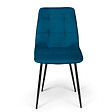 ID MARKET - Lot de 6 chaises MILA en velours mix color bleu x2, gris foncé x2, gris clair x2 - vignette
