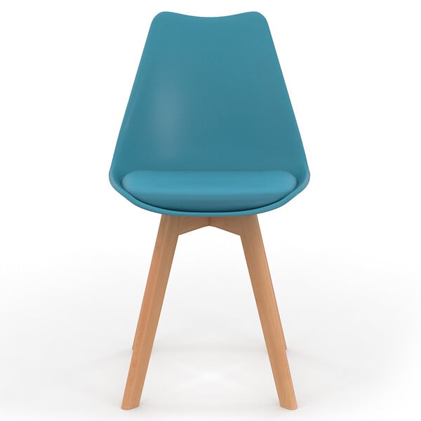 ID MARKET - Lot de 4 chaises scandinaves SARA mix color pastel rose, blanc, gris clair, bleu - large