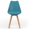 ID MARKET - Lot de 4 chaises scandinaves SARA mix color pastel rose, blanc, gris clair, bleu - vignette