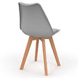 ID MARKET - Lot de 4 chaises scandinaves SARA mix color pastel rose, blanc, gris clair, bleu - vignette