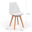 ID MARKET - Lot de 4 chaises scandinaves SARA mix color pastel rose, blanc, gris clair, bleu - vignette