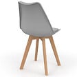 ID MARKET - Lot de 8 chaises scandinaves SARA mix color pastel rose x2, blanc x2, gris clair x2, bleu x2 - vignette