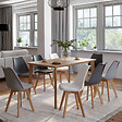 ID MARKET - Lot de 8 chaises scandinaves SARA mix color blanc x2, gris clair x2, gris foncé x2, noir x2 - vignette