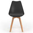 ID MARKET - Lot de 8 chaises scandinaves SARA mix color blanc x2, gris clair x2, gris foncé x2, noir x2 - vignette