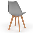 ID MARKET - Lot de 8 chaises scandinaves SARA mix color blanc x2, gris clair x2, gris foncé x2, noir x2 - vignette