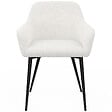 ID MARKET - Lot de 2 chaises de salle à manger, fauteuils de table SHELIA en tissu bouclette - vignette