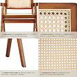 TECTAKE - Lot 6 chaises de salle à manger cannage viennois boho chêne foncé - vignette