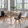 ID MARKET - Lot de 4 chaises scandinaves SARA mix color gris foncé, gris clair, blanc et noir - vignette