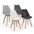 ID MARKET - Lot de 4 chaises scandinaves SARA mix color gris foncé, gris clair, blanc et noir - vignette