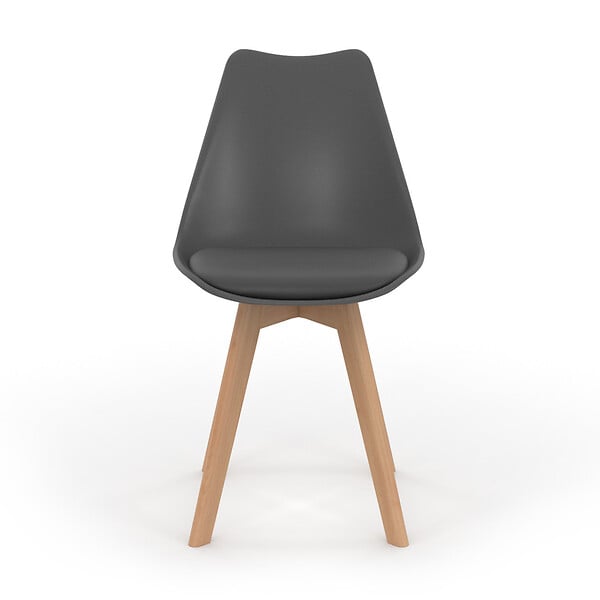 ID MARKET - Lot de 4 chaises scandinaves SARA mix color gris foncé, gris clair, blanc et noir - large